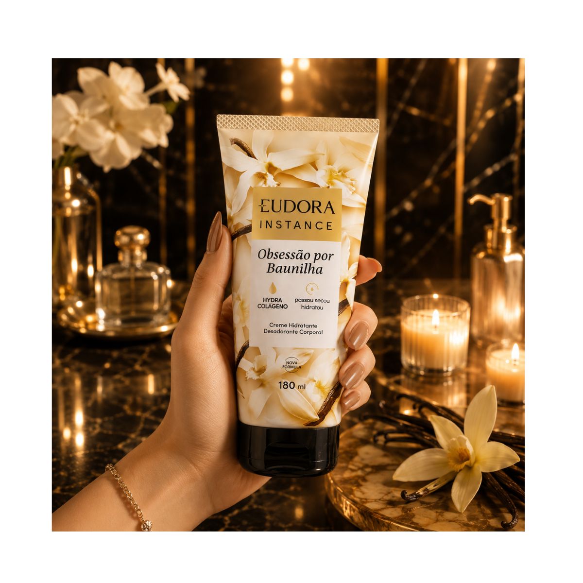 LOÇÃO HIDRATANTE BAUNILHA INSTANCE EUDORA 180ML