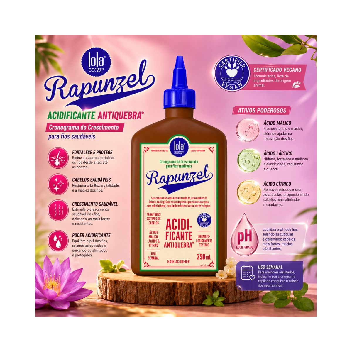ACIDIFICANTE RAPUNZEL LOLA COSMETICS 250ML