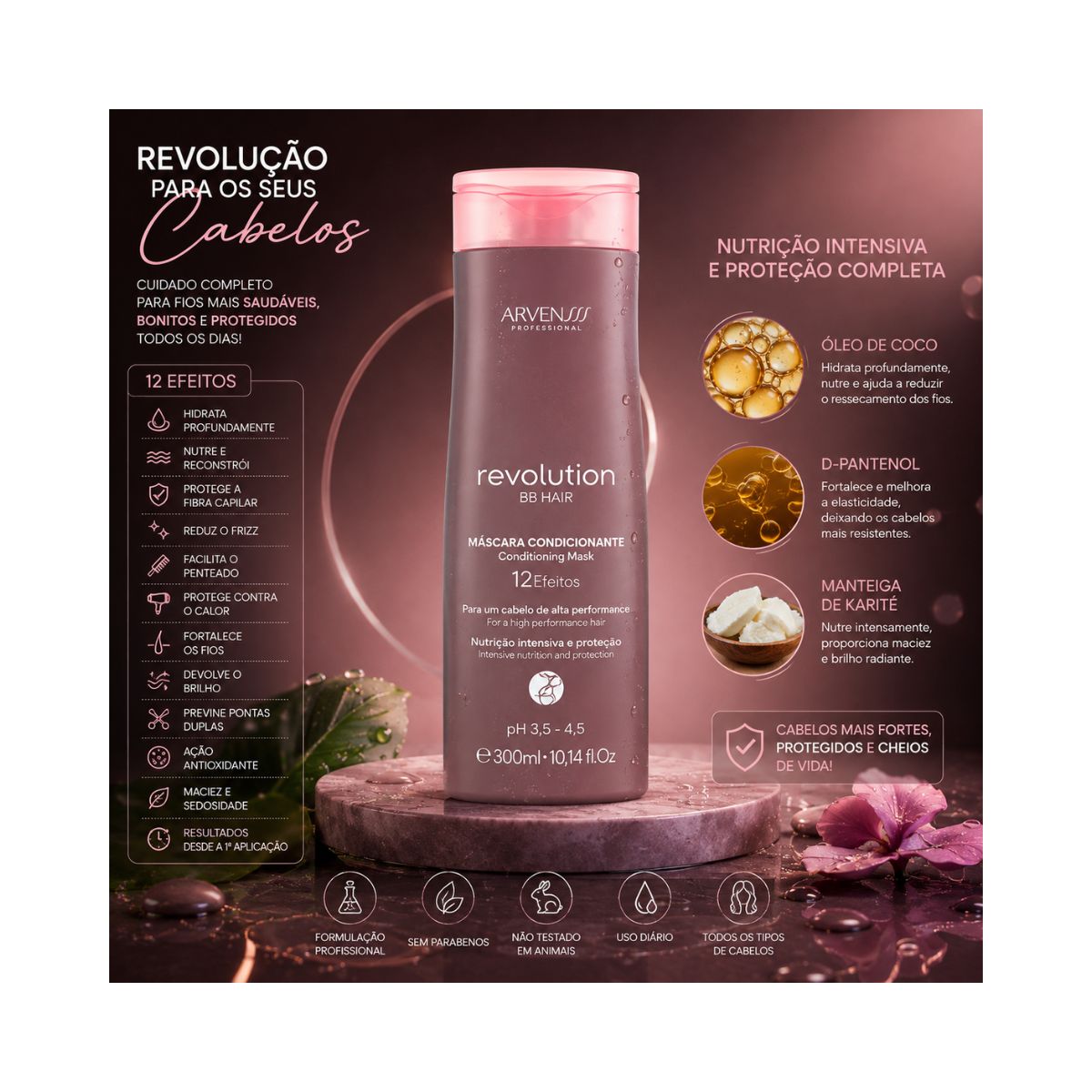 CONDICIONADOR BB HAIR REVOLUTION ARVENSIS 300ML
