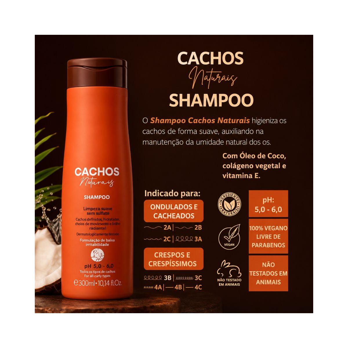 SHAMPOO CACHOS NATURAIS ARVENSIS 300ML