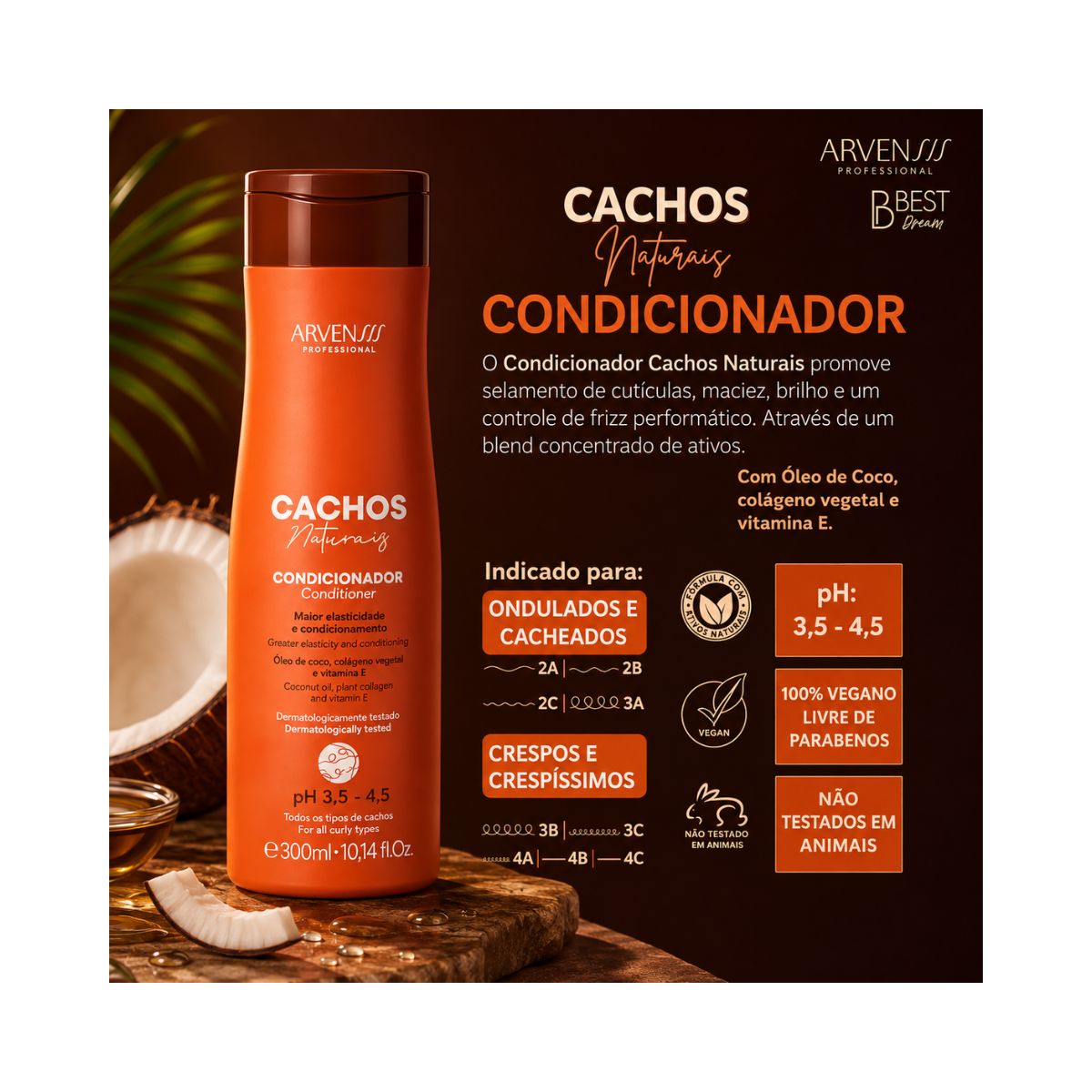 CONDICIONADOR CACHOS NATURAIS ARVENSIS 300ML