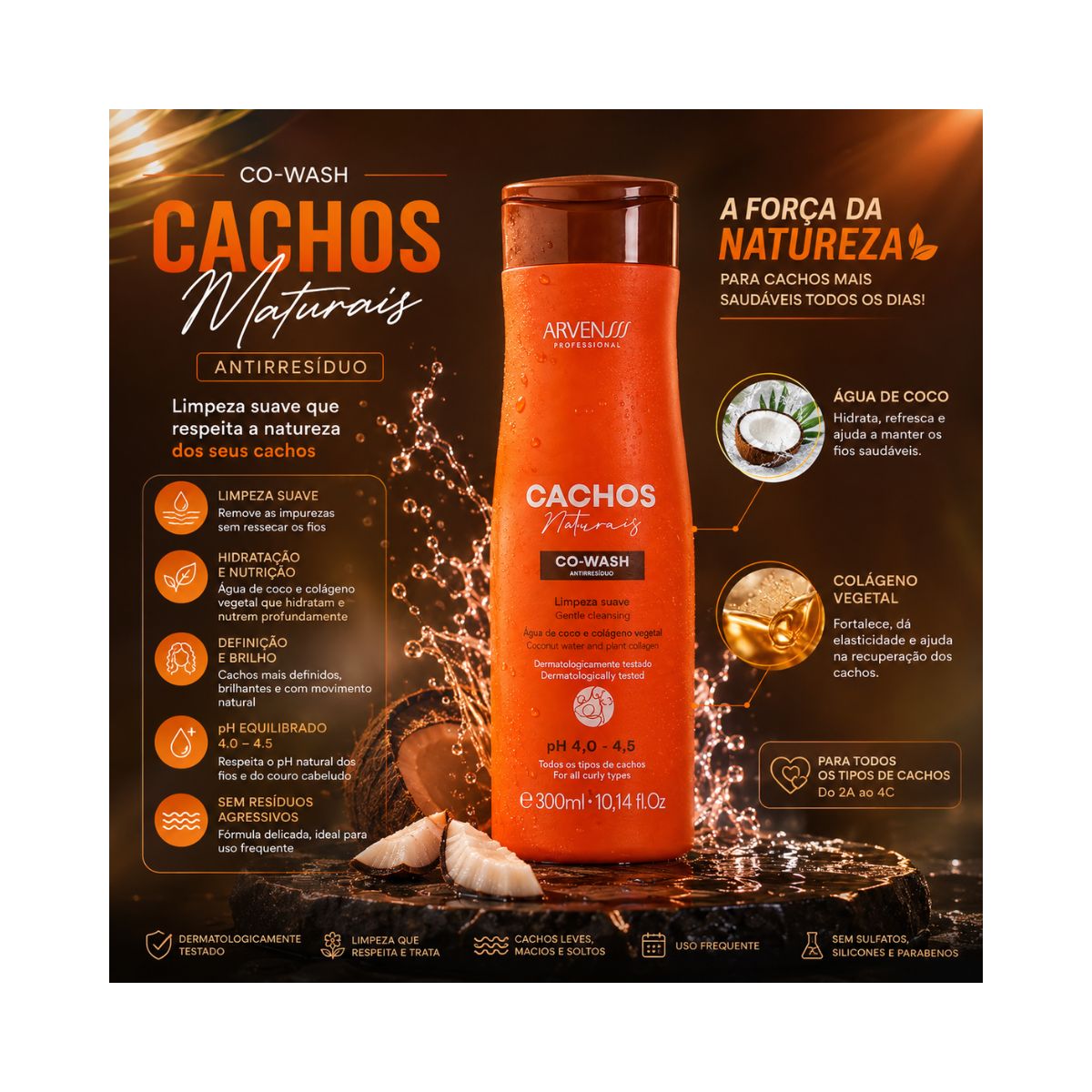 CO-WASH CACHOS NATURAIS ARVENSIS 300ML