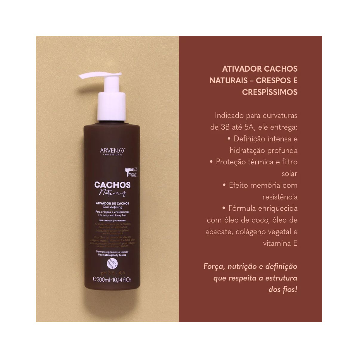 ATIVADOR DE CACHOS CRESPOS E CRESPÍSSIMOS ARVENSIS 300ML