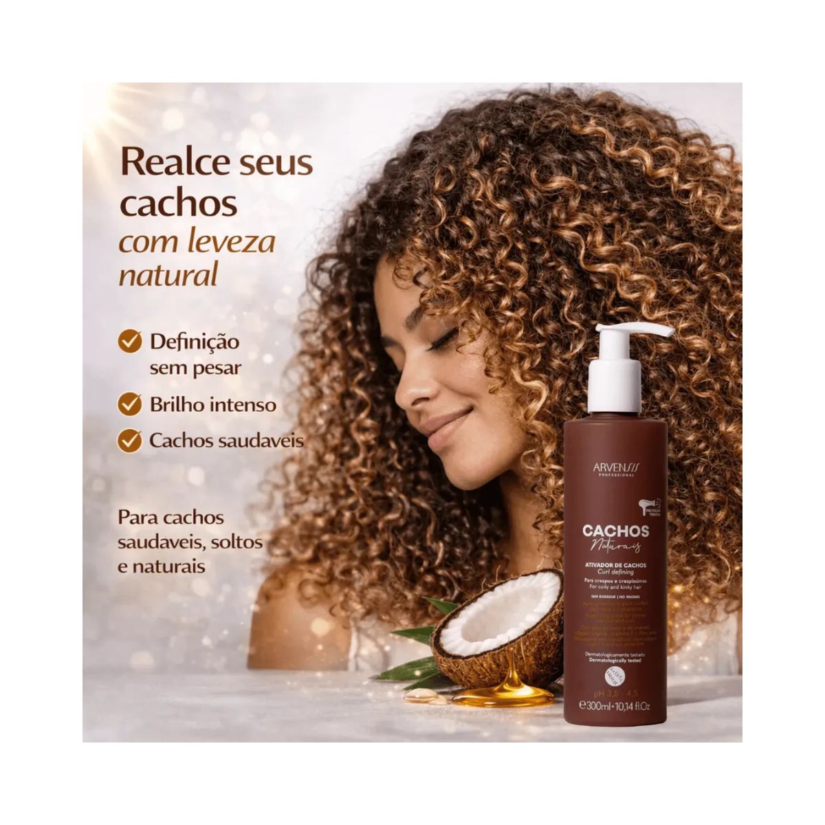 ATIVADOR DE CACHOS CRESPOS E CRESPÍSSIMOS ARVENSIS 300ML