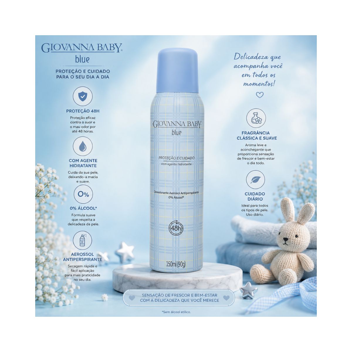 KIT DAGUA NATURAL CREME ESFOLIANTE APRICOT FORTE ABRASÃO 650G + AEROSOL BLUE GIO