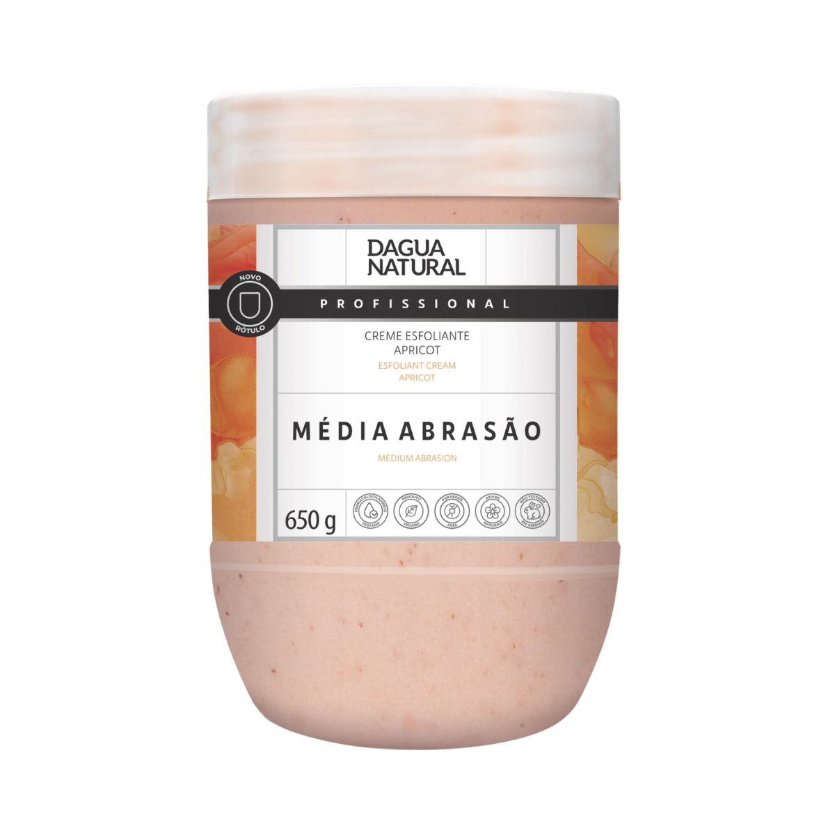 KIT DAGUA NATURAL CREME ESFOLIANTE APRICOT MÉDIA ABRASÃO 650G + AEROSOL BLUE GIO