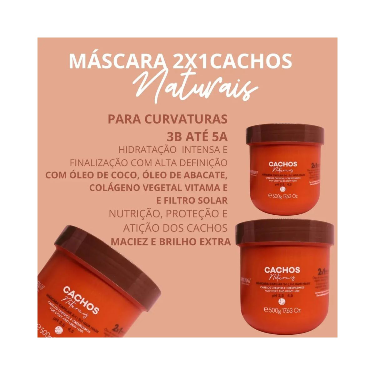 MÁSCARA 2 EM 1 NO POO CACHOS NATURAIS ARVENSIS 500G