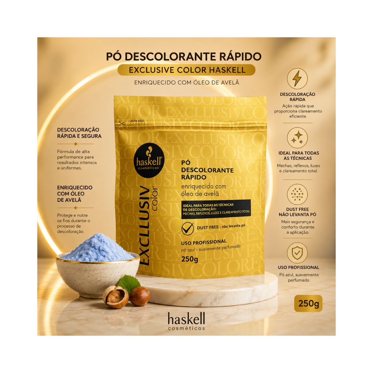 PÓ DESCOLORANTE EXCLLUSIV COLOR HASKELL 250GR