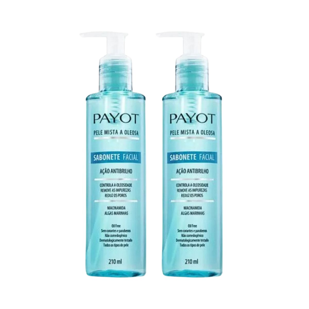 KIT PAYOT 2 SABONETE FACIAL PELE MISTA OLEOSA 210ML