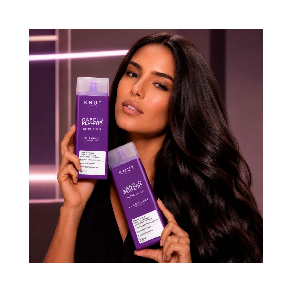 KIT CABELO PERFEITO ULTRA GLOSS KNUT SHAMPOO 250ML + CONDICIONADOR 200ML