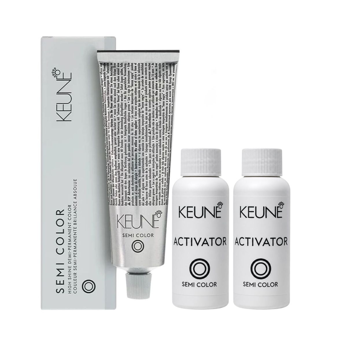 KIT KEUNE COLORAÇÃO SEMI COLOR 6 LOURO ESCURO 60ML + 2 ACTIVATOR SEMI COLOR 60ML
