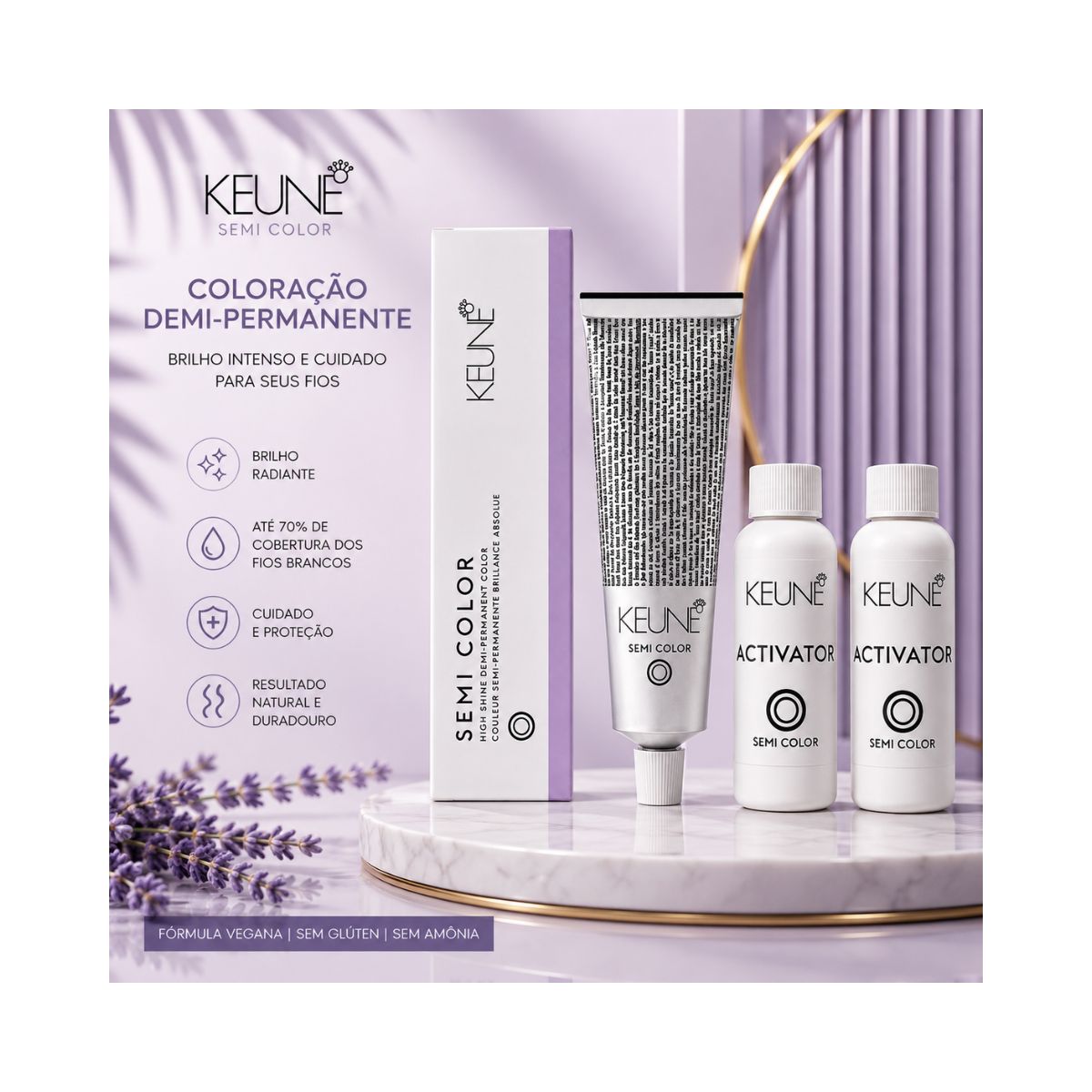 KIT KEUNE COLORAÇÃO SEMI COLOR 10.2 LOURO EXTRA CLARO PEROLA 60ML + 2 ACTIVATOR 