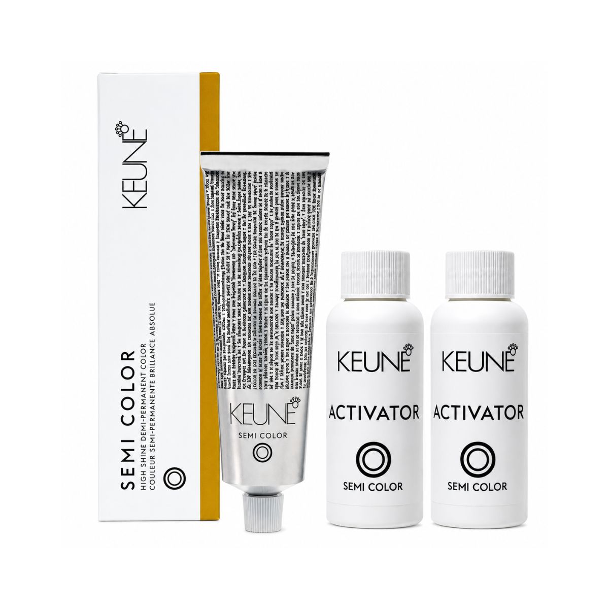 KIT KEUNE COLORAÇÃO SEMI COLOR 8.38 LOURO CLARO AVELA 60ML + 2 ACTIVATOR SEMI CO