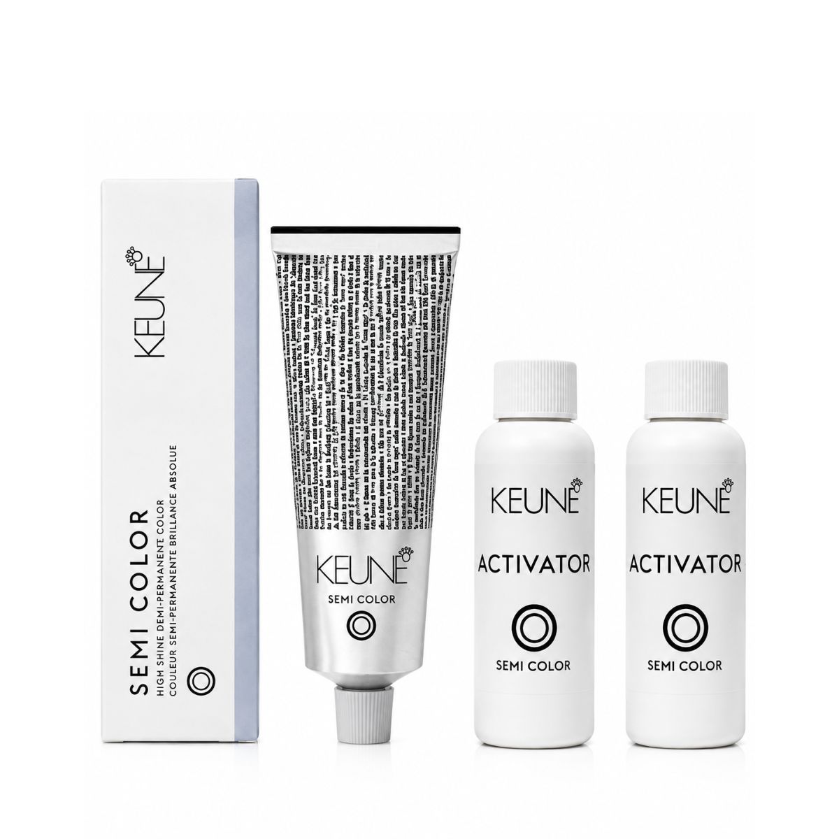 KIT KEUNE COLORAÇÃO SEMI COLOR 7.18 LOURO MEDIO METALICO 60ML + 2 ACTIVATOR SEMI