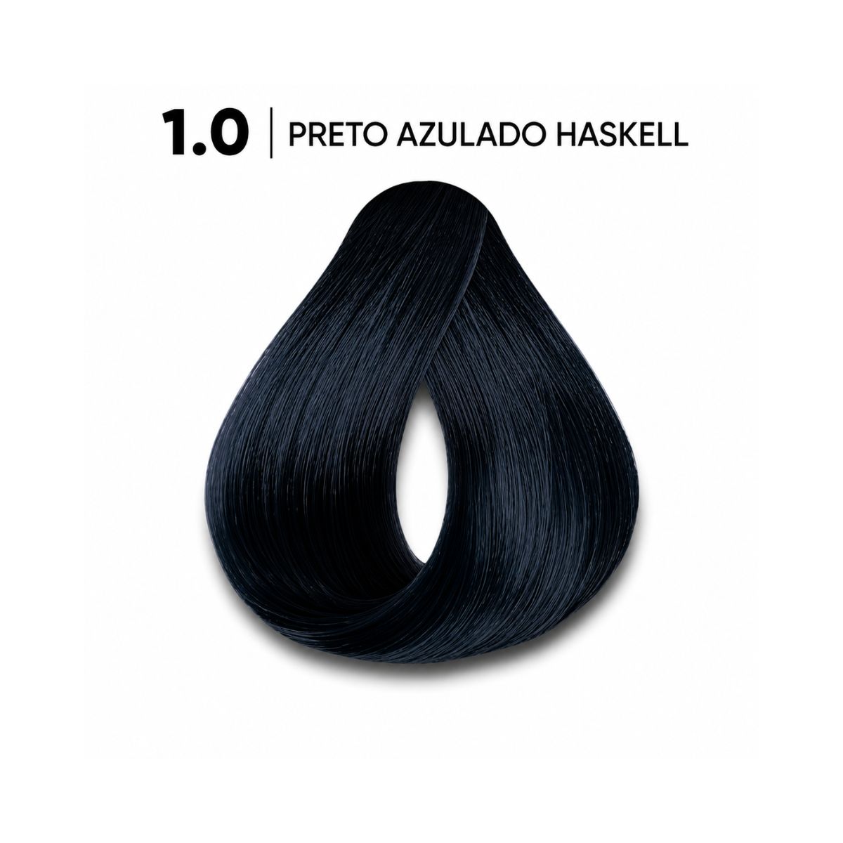 KIT HASKELL COLORAÇÃO 1.0 PRETO AZULADO + OX 20 VOLUMES 75ML