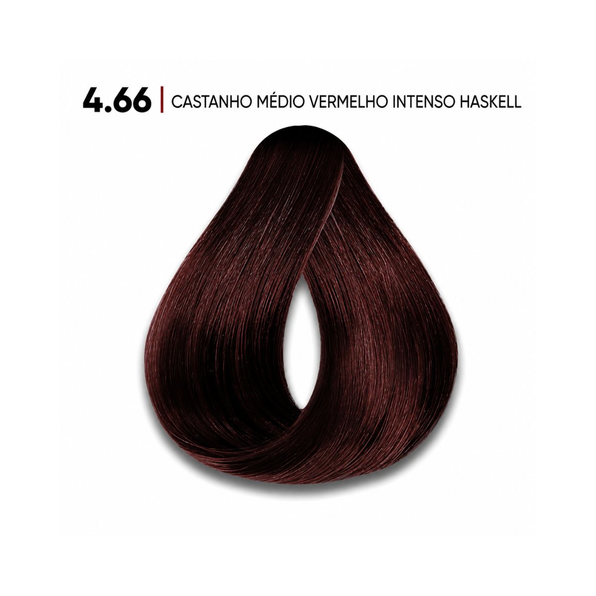 KIT HASKELL COLORAÇÃO 4.66 CASTANHO MÉDIO VERMELHO INTENSO + OX 20 VOLUMES 75ML
