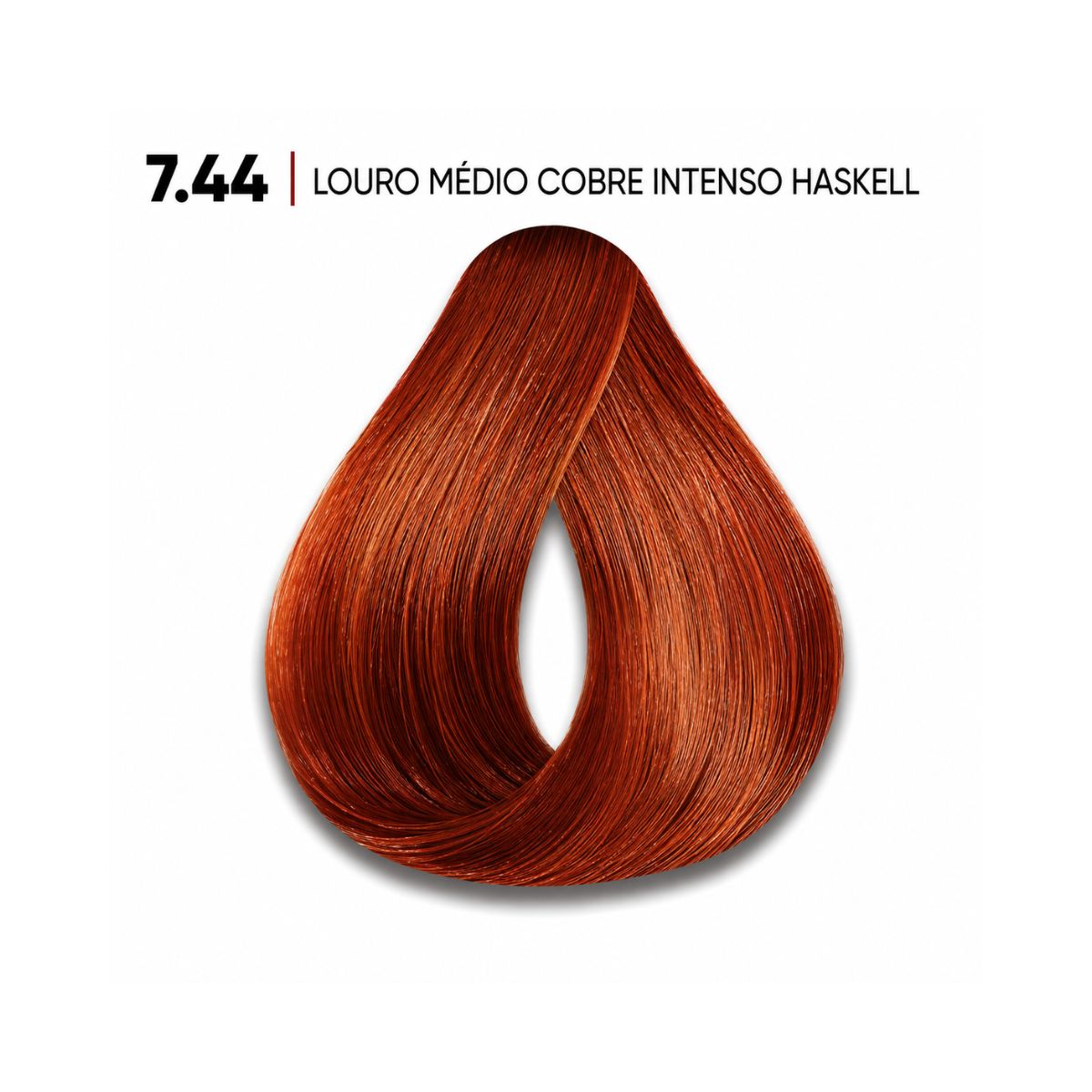 KIT HASKELL COLORAÇÃO 7.44 LOURO MÉDIO COBRE INTENSO + OX 20 VOLUMES 75ML