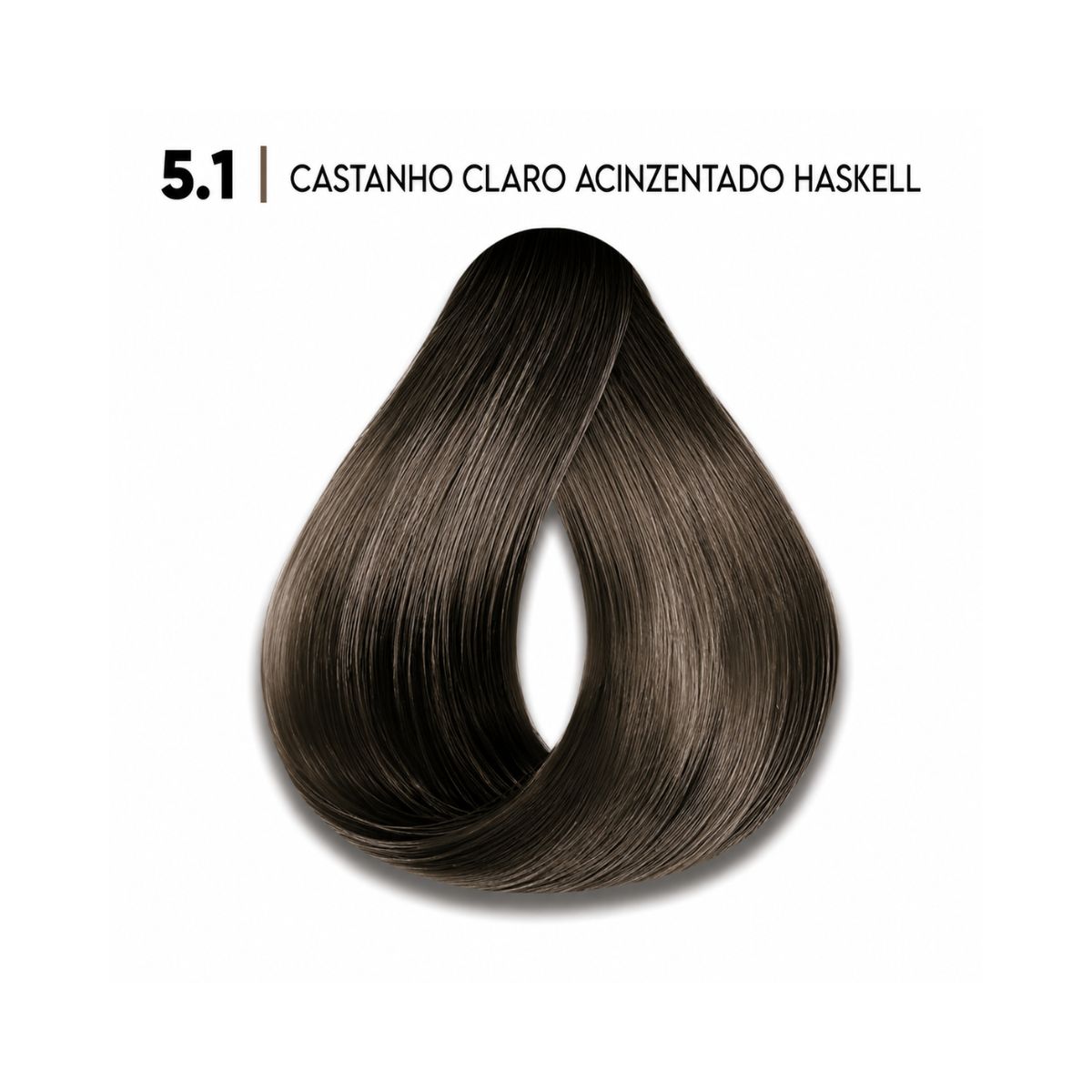 KIT HASKELL COLORAÇÃO 5.1 CASTANHO CLARO ACINZENTADO + OX 20 VOLUMES 75ML