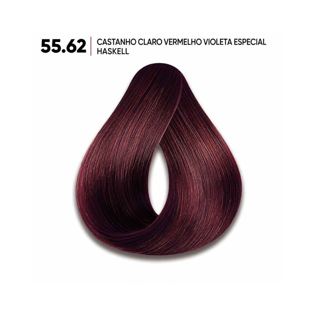 KIT HASKELL COLORAÇÃO 55.62 CASTANHO CLARO VERMELHO VIOLETA ESPECIAL + OX 20 VOL