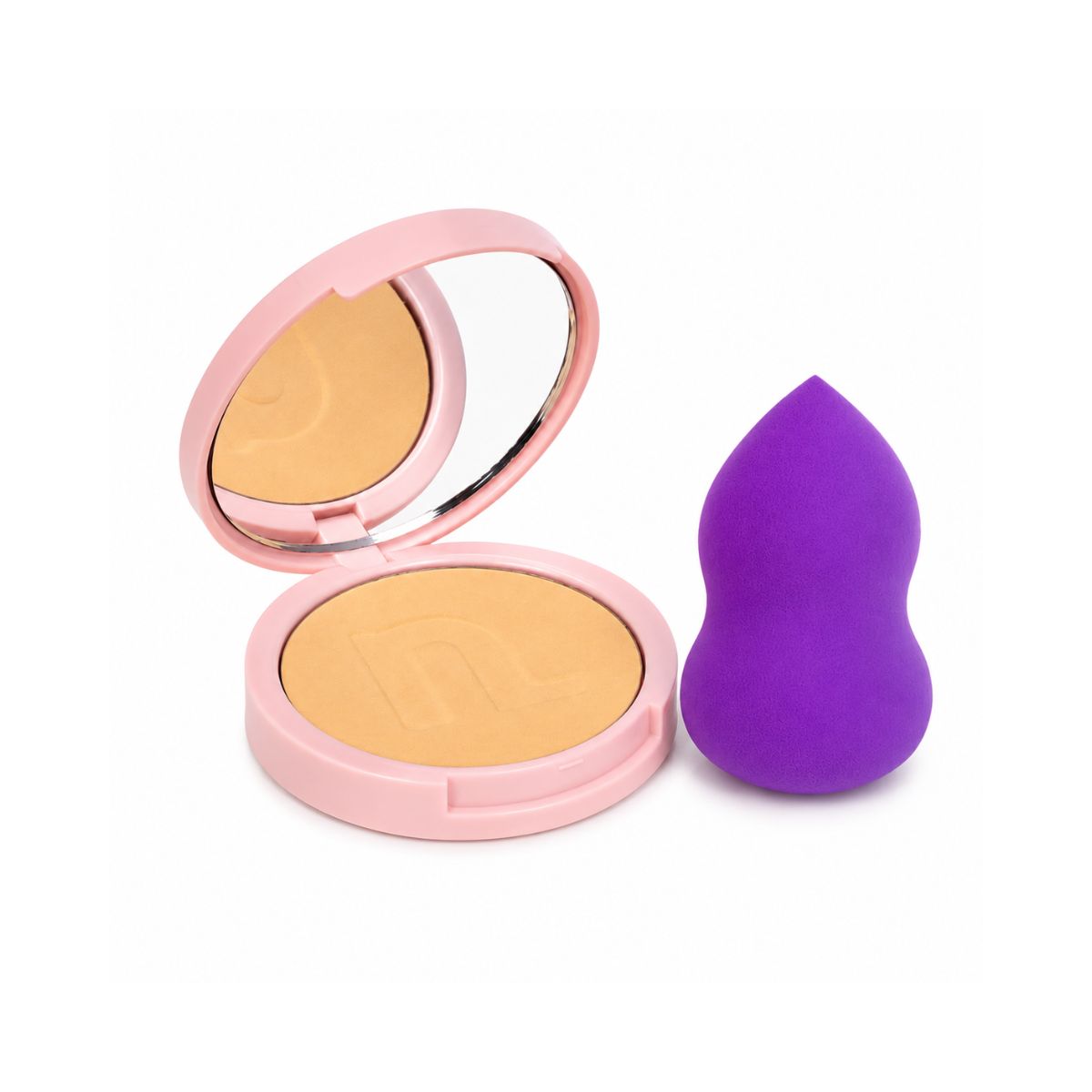 KIT NINA MAKEUP PÓ COMPACTO INSTANT MATTE COR 2 + ESPONJA MAQUIAGEM