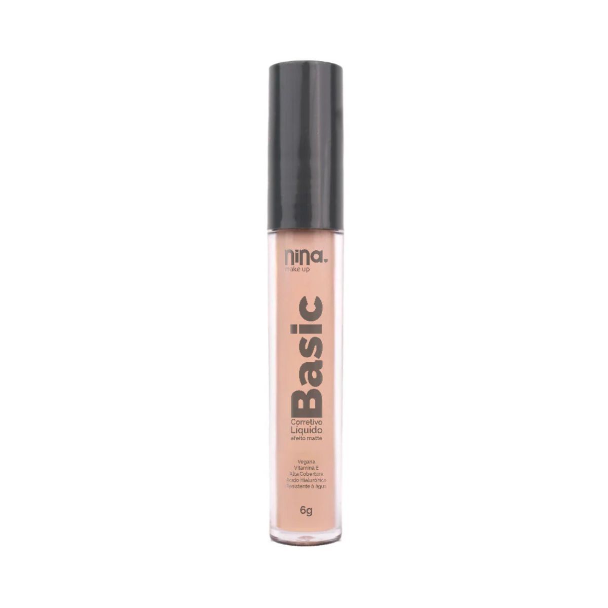 KIT NINA MAKEUP CORRETIVO LÍQUIDO BASIC COR 3 + ESPONJA MAQUIAGEM