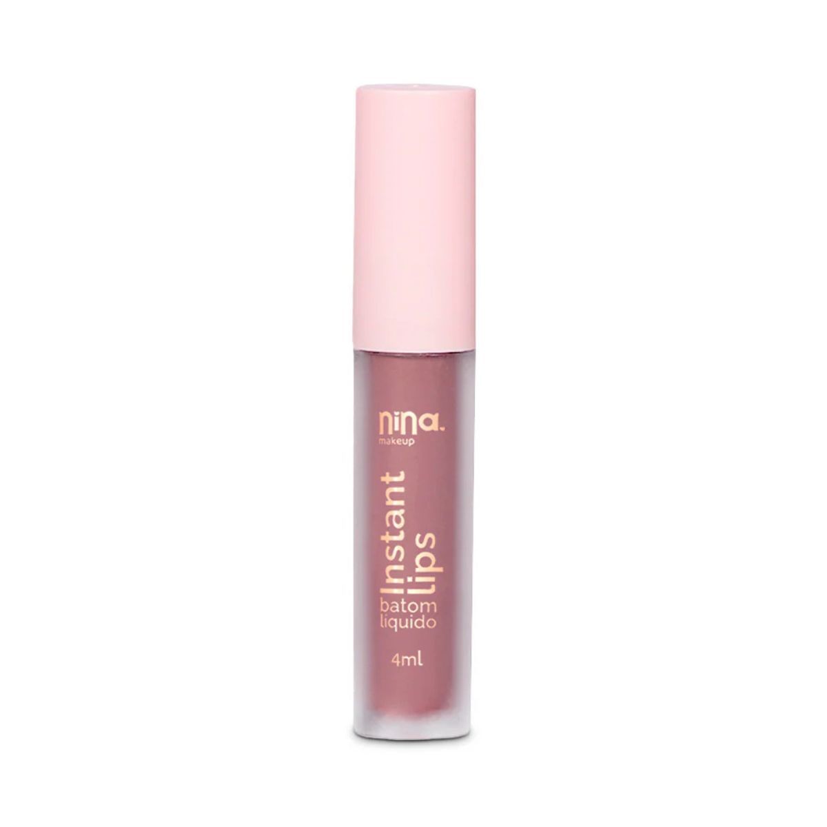 KIT NINA MAKEUP BATOM LÍQUIDO MATTE INSTANT LIPS BRIDE + ESPONJA MAQUIAGEM