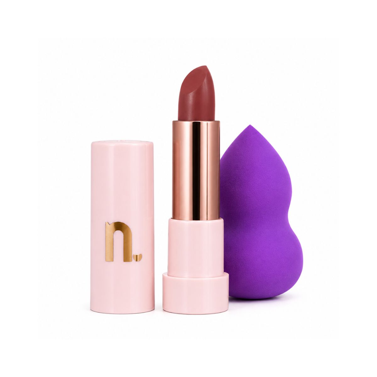 KIT NINA MAKEUP BATOM INSTANT KISS MOOD + ESPONJA MAQUIAGEM
