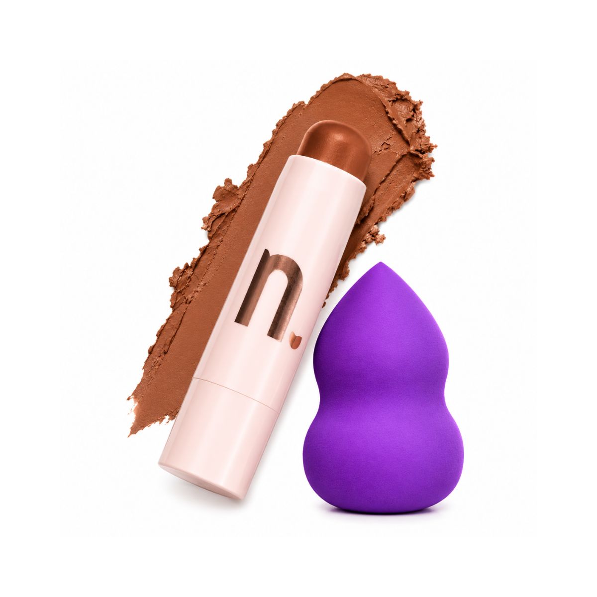 KIT NINA MAKEUP STICK FACE CONTOUR MEDIUM + ESPONJA MAQUIAGEM
