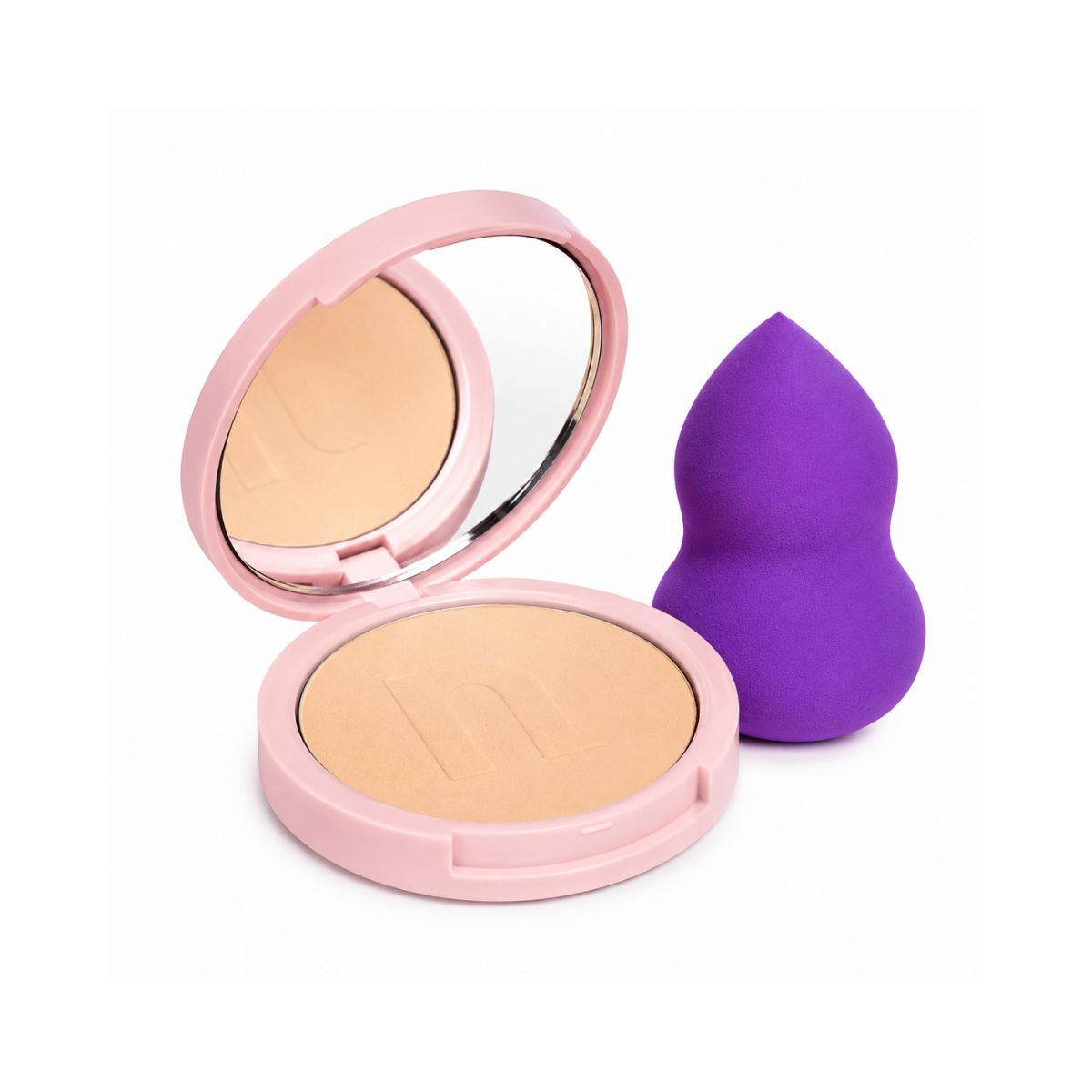 KIT NINA MAKEUP PÓ COMPACTO INSTANT MATTE COR 4 + ESPONJA MAQUIAGEM