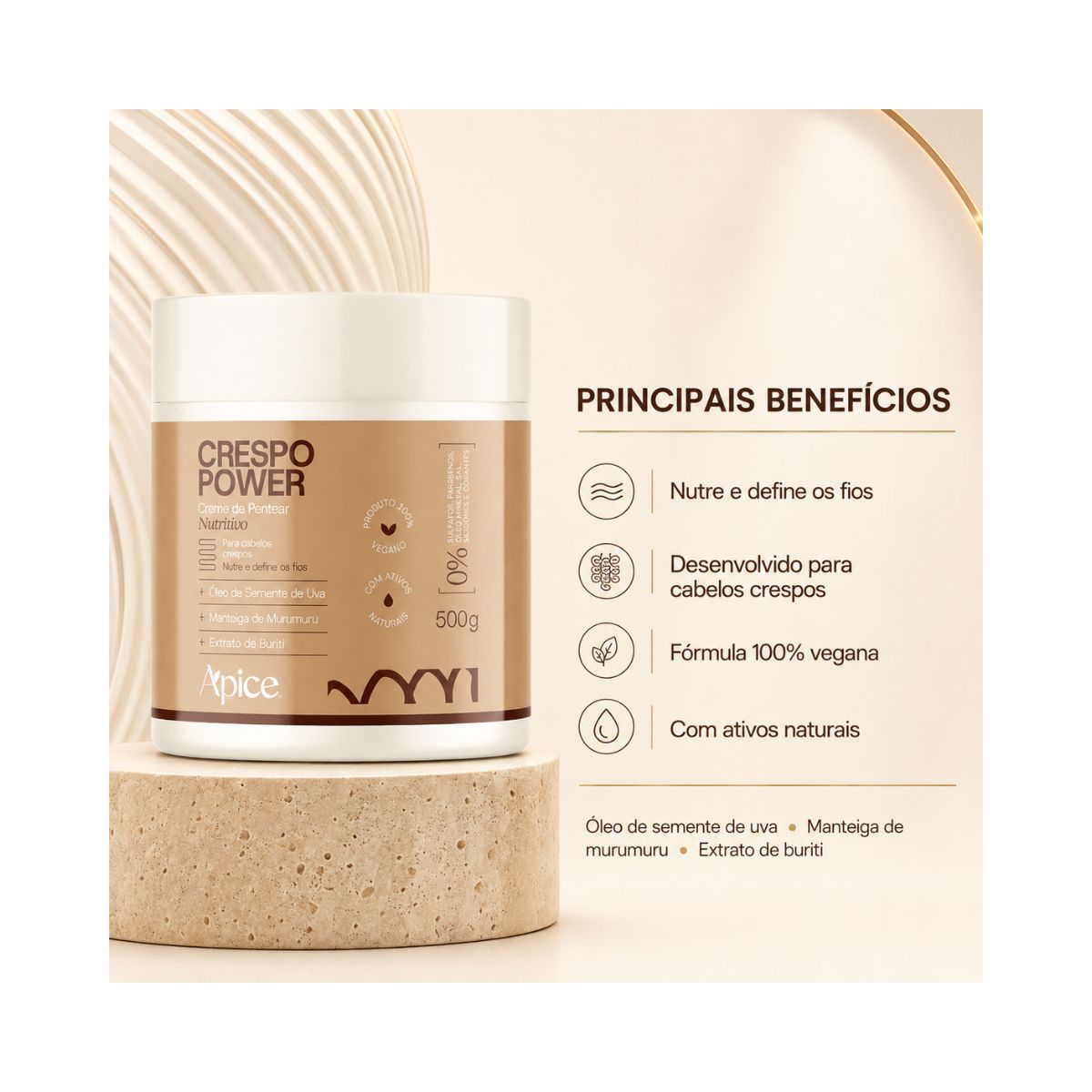CREME DE PENTEAR CRESPO POWER APICE 500G