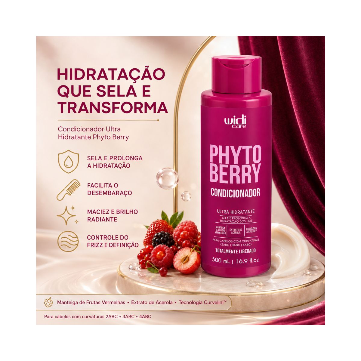 CONDICIONADOR ULTRA HIDRATANTE PHYTOBERRY WIDI CARE 500ML