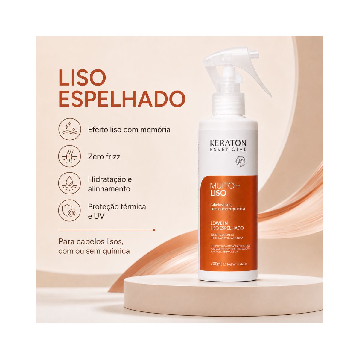 LEAVE IN KERATON MUITO + LISO KERT 200ML