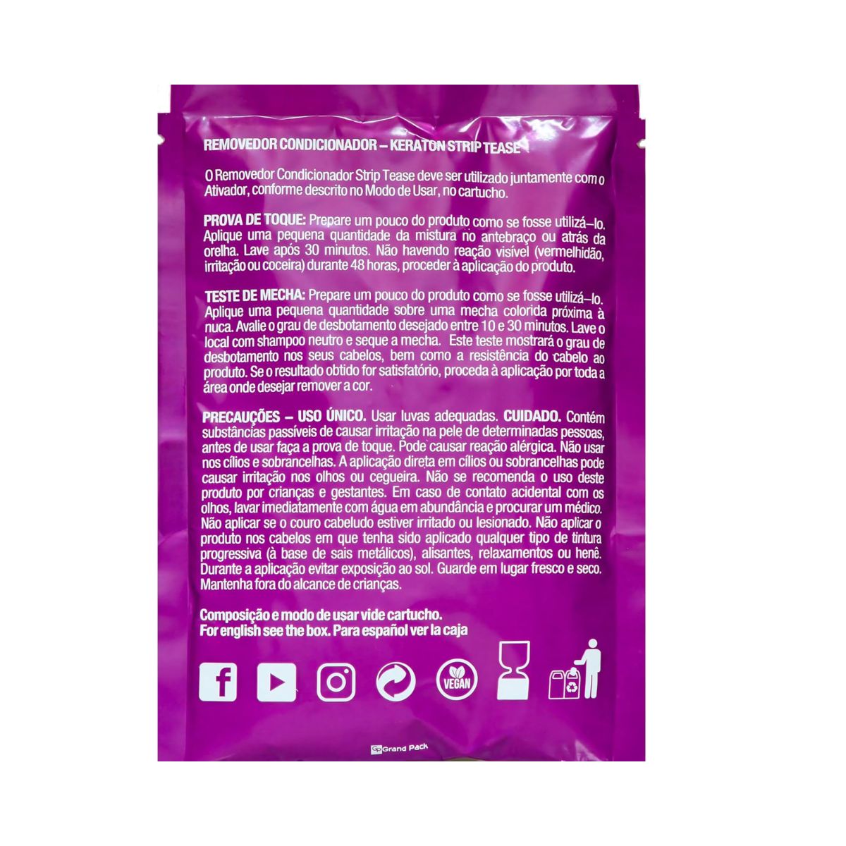 KIT KERATON STRIP TEASE DYE REMOVER KERT 150G
