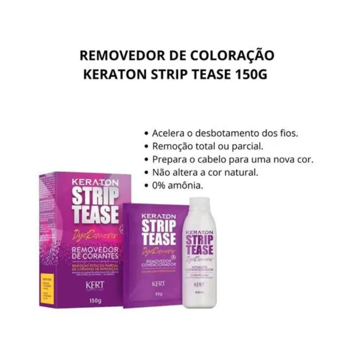 KIT KERATON STRIP TEASE DYE REMOVER KERT 150G