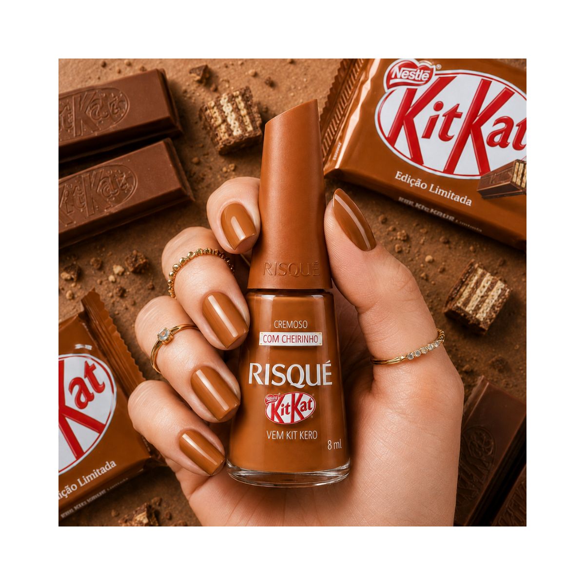 ESMALTE CREMOSO KIT KAT VEM KIT KERO RISQUE 8ML