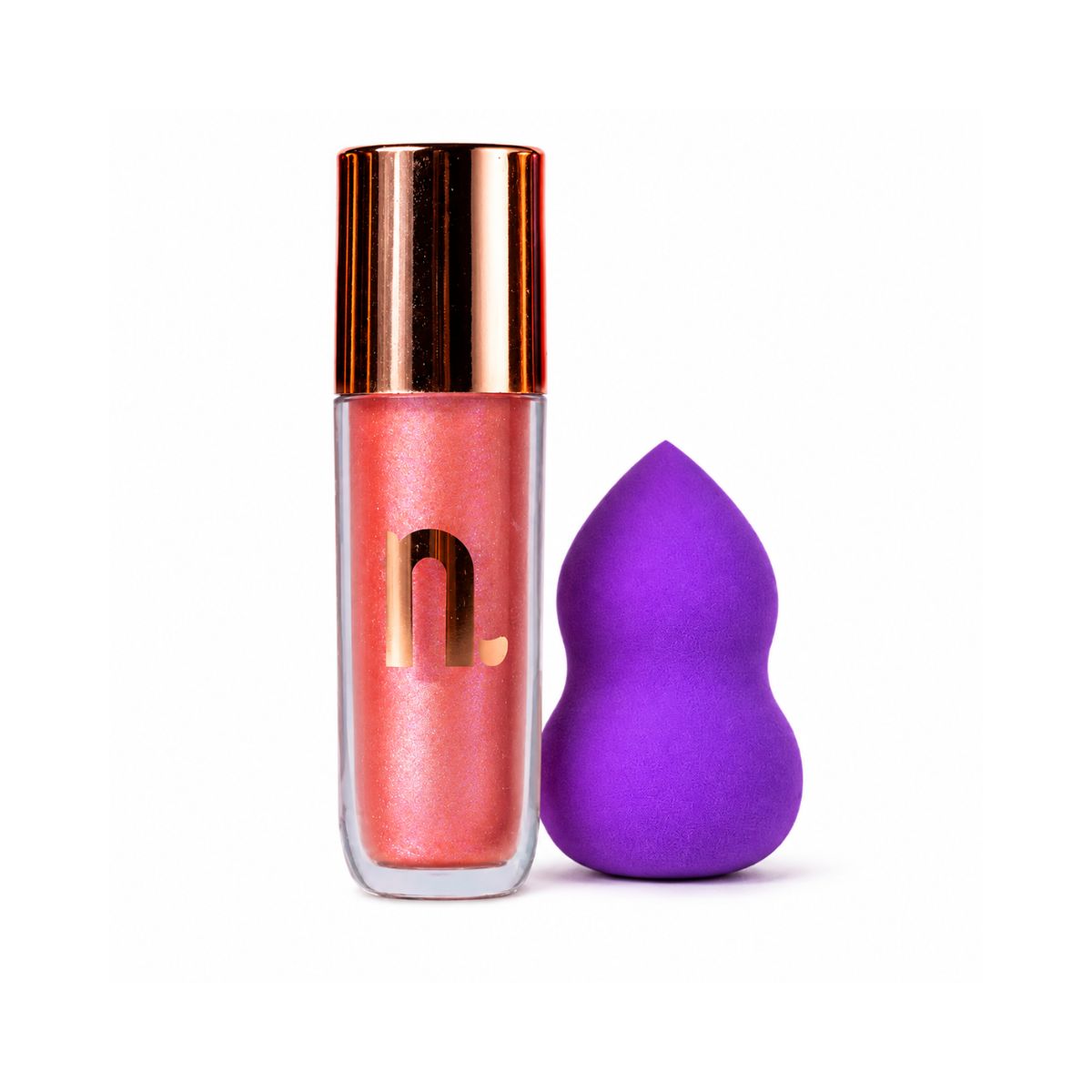KIT NINA MAKEUP GLOSS LABIAL INSTANT GLOW TURMALINA + ESPONJA MAQUIAGEM