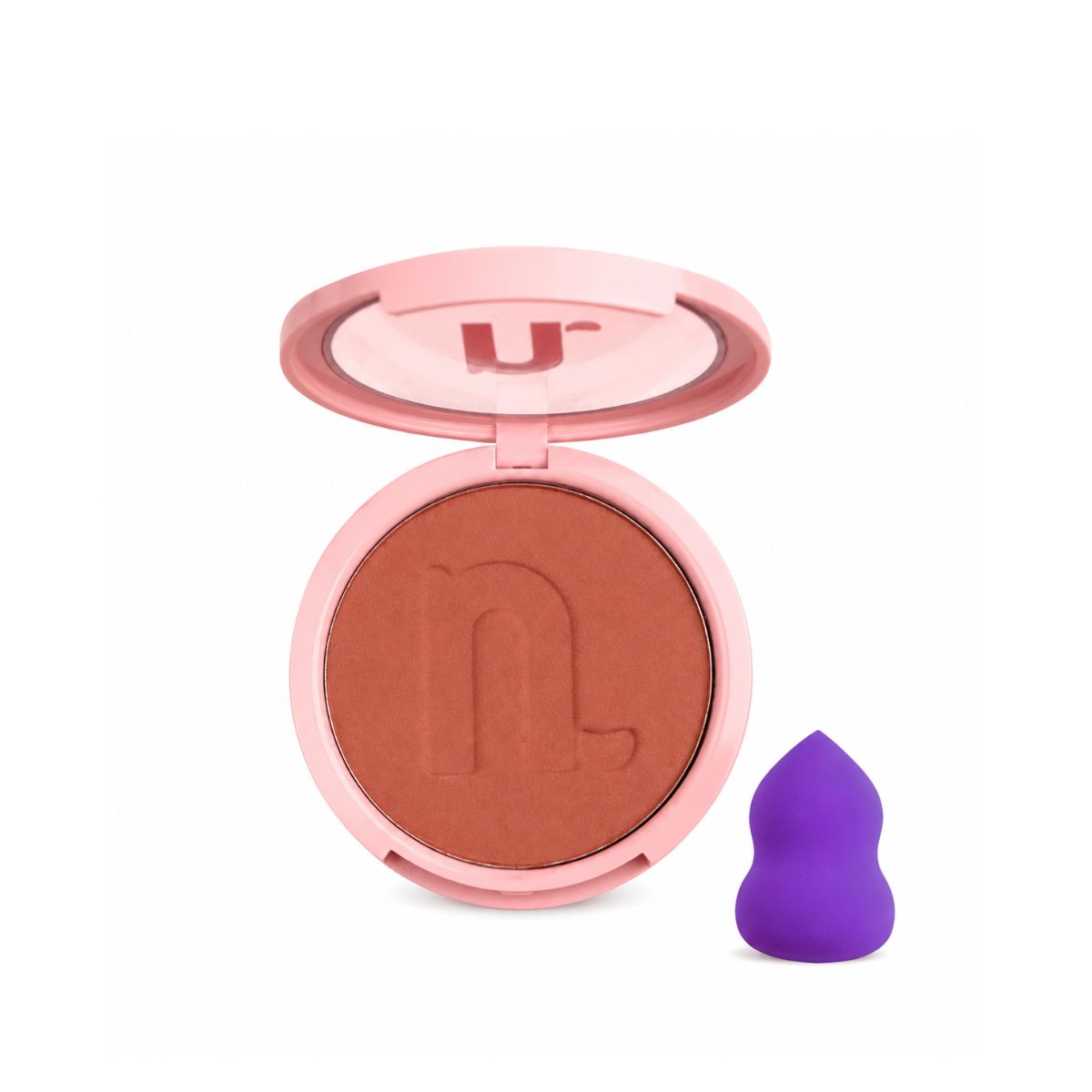 KIT NINA MAKEUP BLUSH COMPACTO INSTANT TERRACOTA + ESPONJA MAQUIAGEM