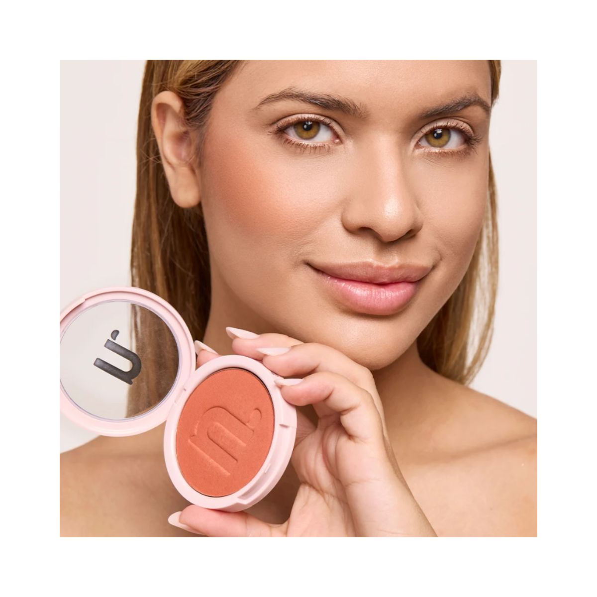 KIT NINA MAKEUP BLUSH COMPACTO INSTANT TERRACOTA + ESPONJA MAQUIAGEM