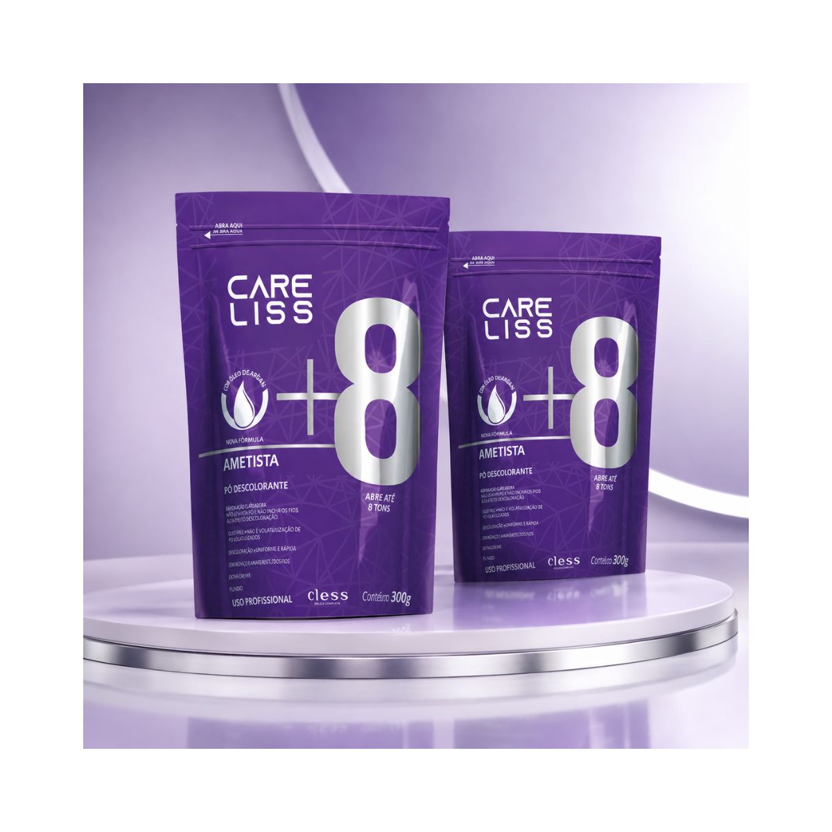 KIT CLESS 2 PÓ DESCOLORANTE AMETISTA 300G