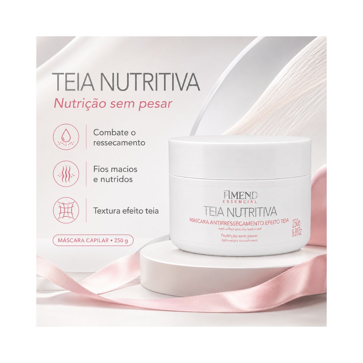 MÁSCARA ANTIRRESSECAMENTO EFEITO TEIA ESSENCIAL AMEND 250G