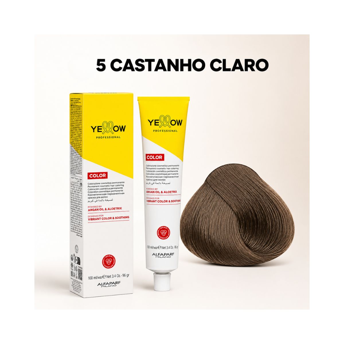 KIT YELLOW COLORAÇÃO 5.0 CASTANHO CLARO + OX 20 VOLUMES