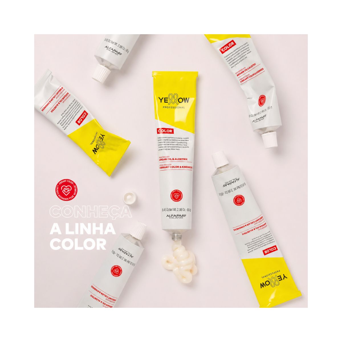 KIT YELLOW COLORAÇÃO 5.0 CASTANHO CLARO + OX 20 VOLUMES