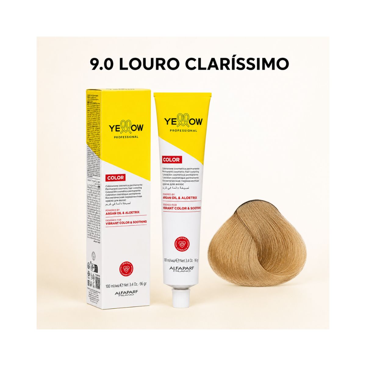 KIT YELLOW COLORAÇÃO 9.0 LOURO CLARÍSSIMO + OX 20 VOLUMES