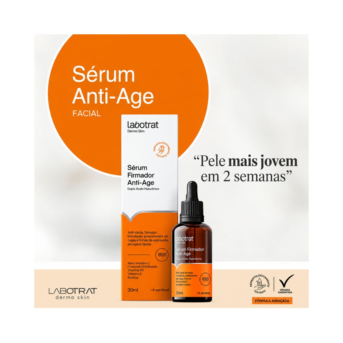 SÉRUM FIRMADOR ANTI-AGE DERMO SKIN LABOTRAT 30ML