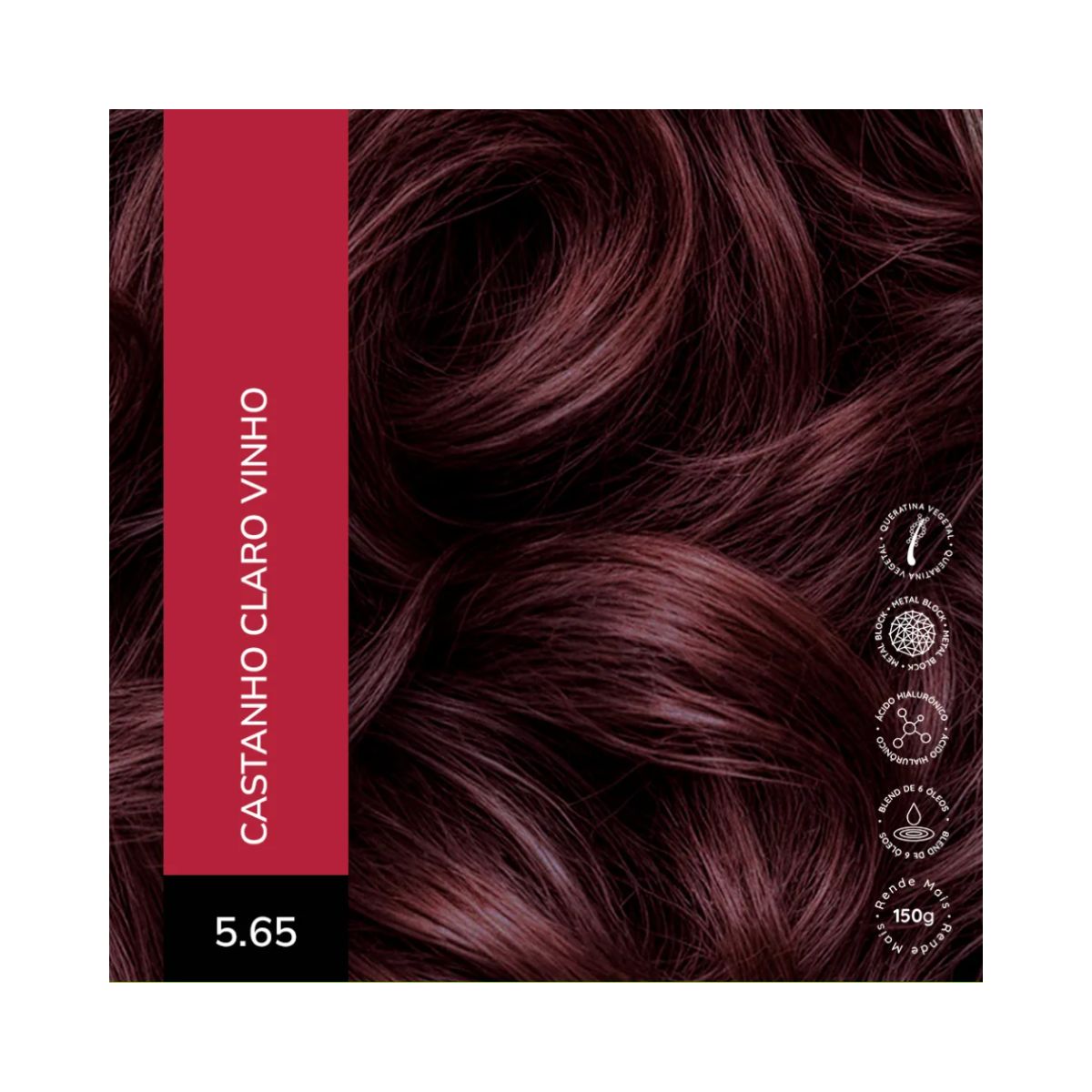 KIT ALTA MODA 2 COLORAÇÕES 5.65 VINHO ESCURO MARSALA + ÓLEO DE ARGAN MARROCOS