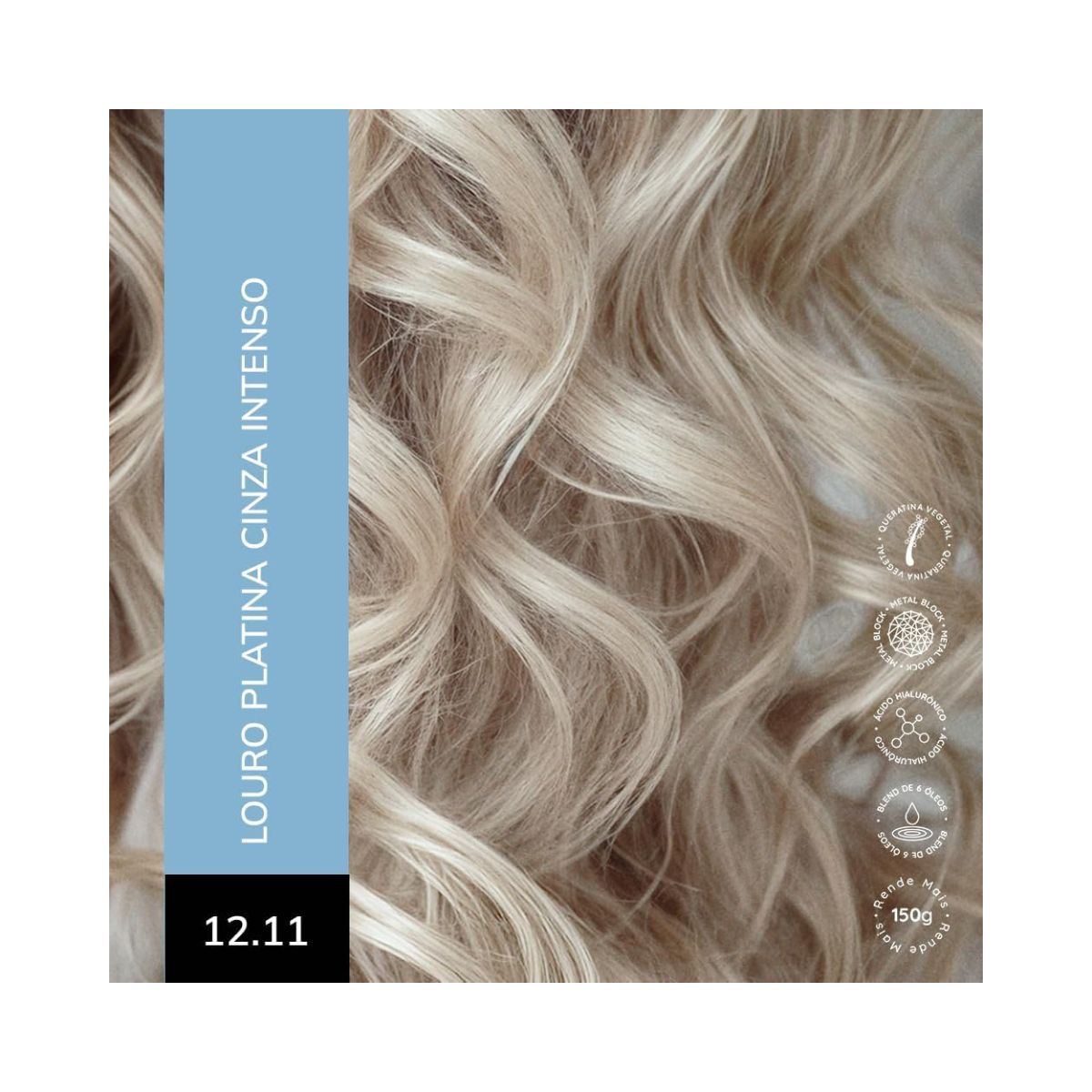 KIT ALTA MODA 2 COLORAÇÕES 12.11 LOURO PLATINA CINZA + ÓLEO DE ARGAN MARROCOS