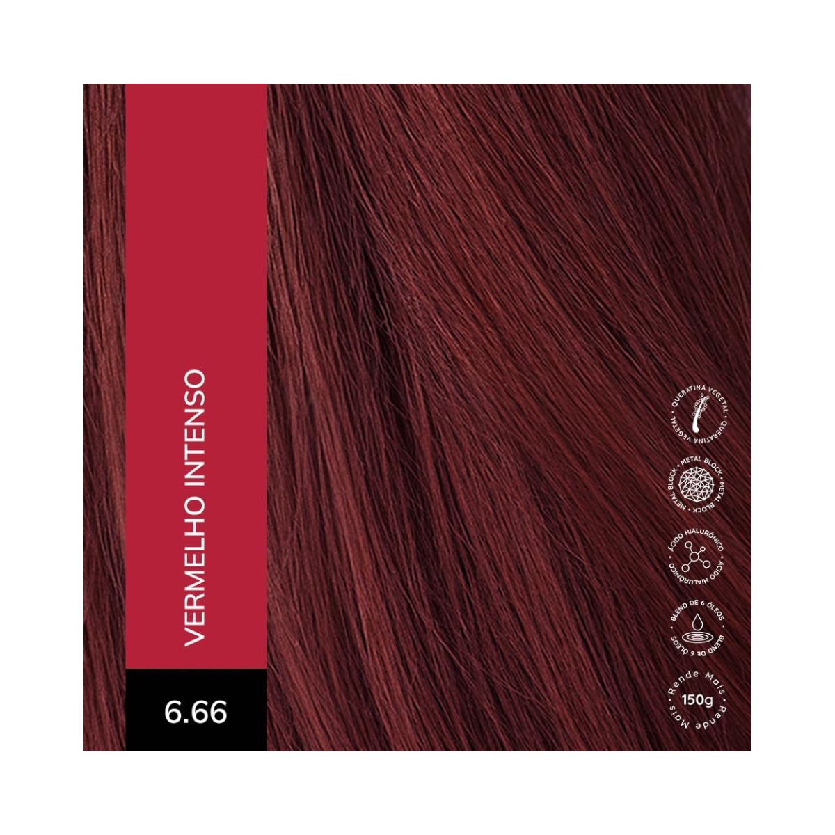 KIT ALTA MODA 2 COLORAÇÕES 6.66 LOURO ESCURO VERMELHO INTENSO + ÓLEO DE ARGAN MA