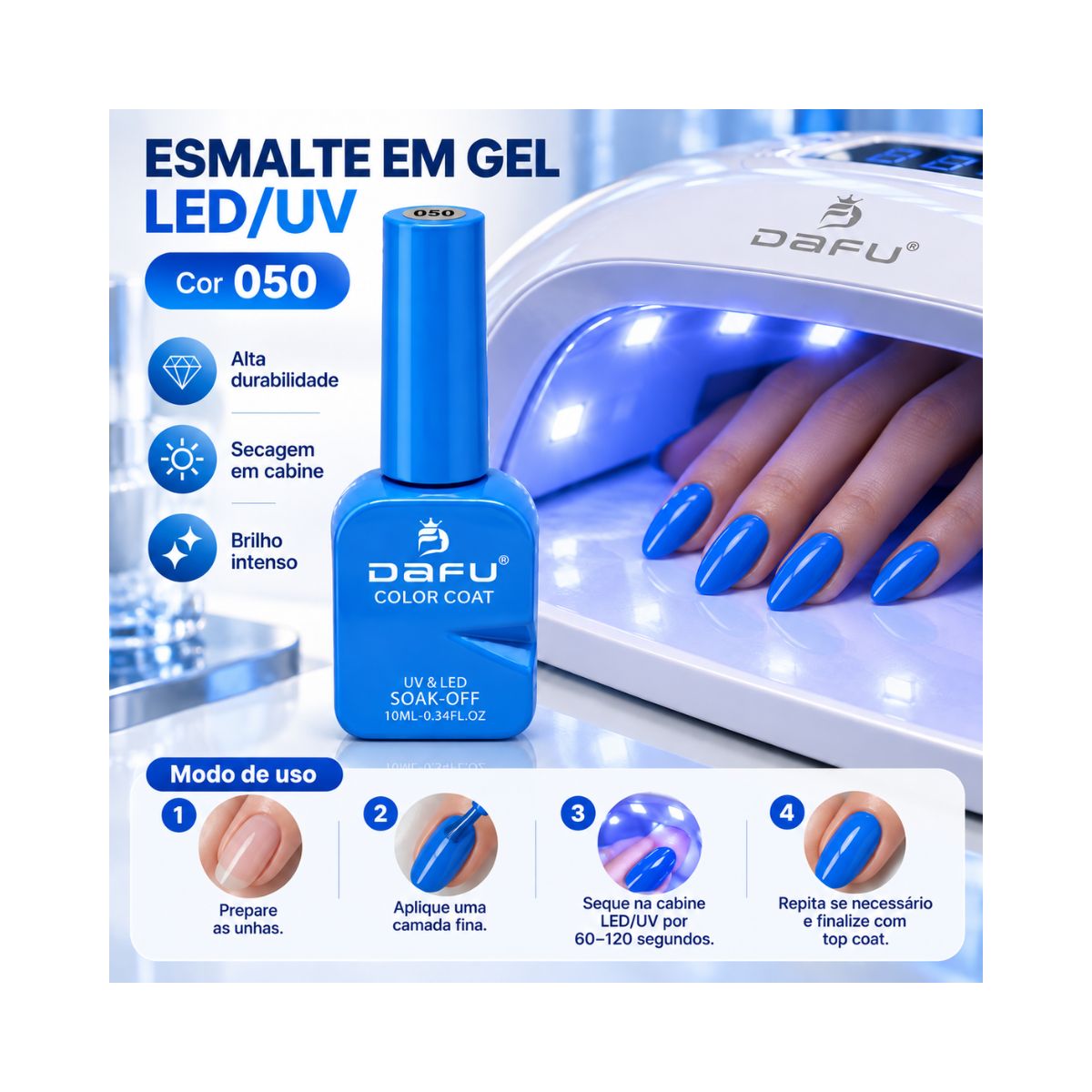 ESMALTE COLOR COAT M050 DAFU 10ML DF-EM98