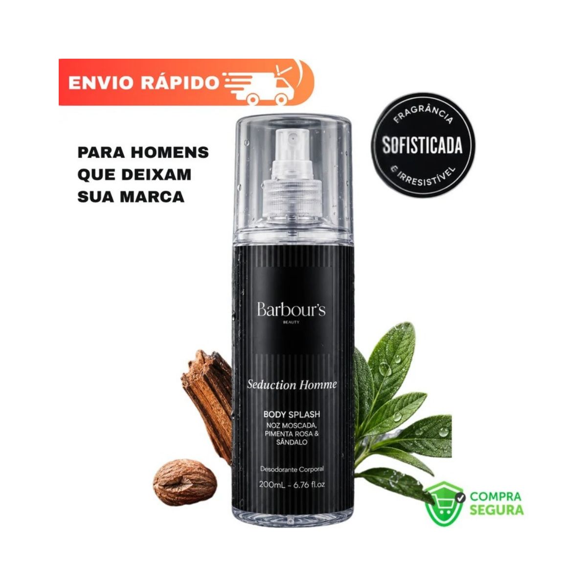 BODY SPLASH SEDUCTION HOMME BARBOURS 200ML