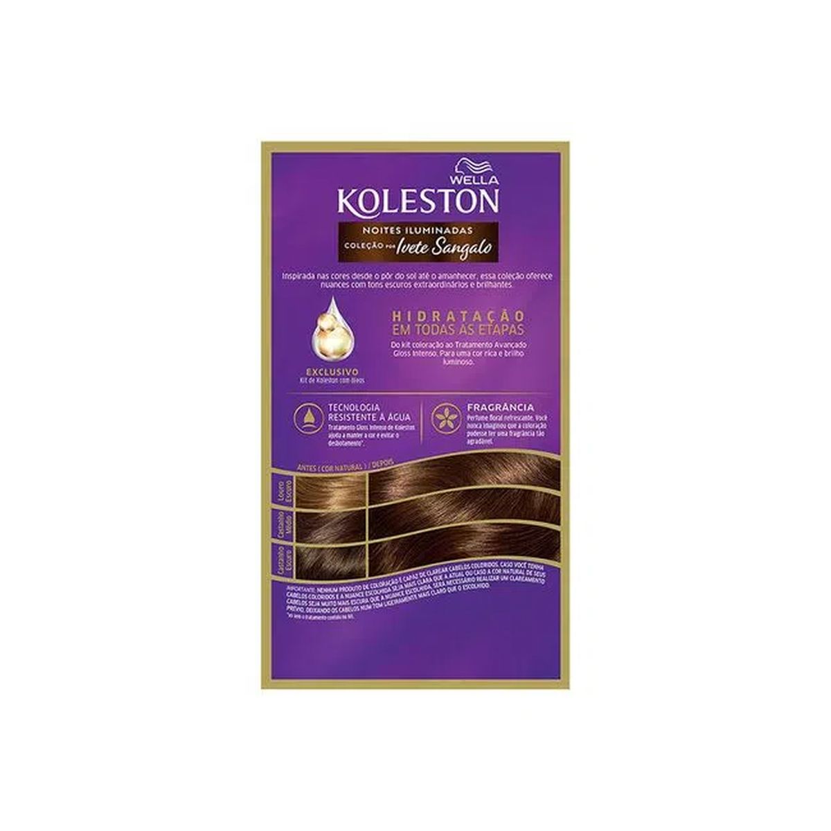 COLORAÇÃO PERMANENTE 40 CASTANHO MÉDIO KOLESTON 55G
